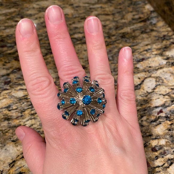 Target Jewelry - 3/$30 Adjustable burst blue faux gem ring